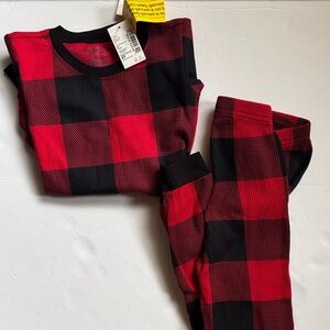The Children’s Place | Red Plaid Long John Outfit Holiday Winter Set NWT Size 5T